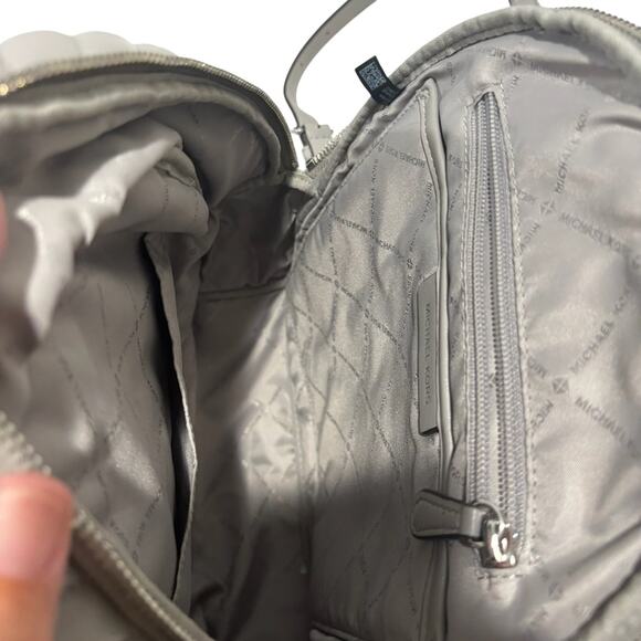 Michael Kors ERIN Gray Quilted Backpack - Picture 3 of 8